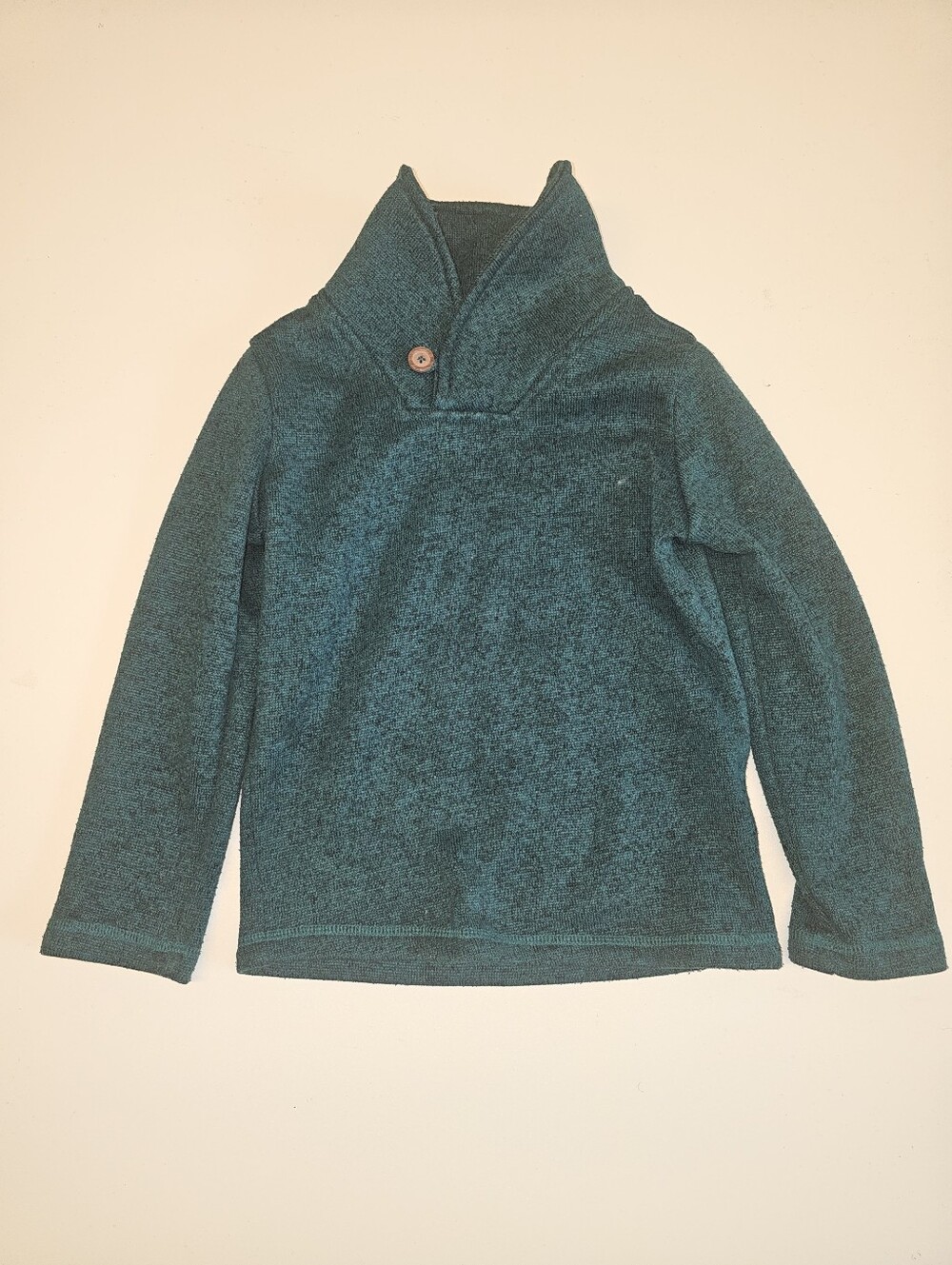 EUC | 5 | Jumping Beans | Teal Green Shawl Collar Sweater Fleece Pullover